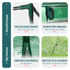 VOUNOT Garden Greenhouse w/Roll-Up Door, 135g/m² PE Cover, 100x50x150cm, Green