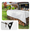 VOUNOT 1.5x6m Tarpaulin Heavy Duty 240 g/m² Waterproof Tarp White