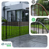 VOUNOT® 10 Pack Metal Garden Fence, 61 x 33 cm Decorative Edging, Black