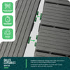 VOUNOT Decking Tiles Set of 22, Outdoor Deck Tiles, 30x30 cm, Anthracite