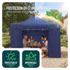 VOUNOT 3x3m Heavy Duty Pop Up Gazebo with 4 Sides Party Tent, Blue