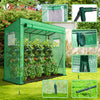 VOUNOT Garden Greenhouse w/Roll-Up Door, 135g/m² PE Cover, 200x77x170cm, Green
