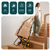 VOUNOT 6 Wheels Stair Climbing Shopping Trolley, with Seat and 35L Insulated Bag