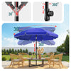 VOUNOT 2m Tilting Garden Parasol UV50+ with Ground Anchor, BlueBlue