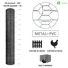 VOUNOT Chicken Wire Mesh, Metal Animal Fence, 13mm Holes, 1m x 50m, PVC Coated Grey - VOUNOTUK