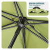 VOUNOT 270cm Garden Parasol, UV50+ Sun Umbrella w/Shoulder Carry Bag, Olive Green