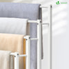 VOUNOT Freestanding Towel Rail 4-Tier Metal Towel Stand, White