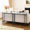 VOUNOT Slim Console Table, Metal Frame Entryway Table, 75x24x75 cm, White