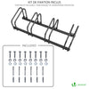 VOUNOT Bike Stand Bicycle Parking Rack for 4 Bikes, Black