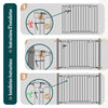 VOUNOT Safety Gate for Stairs 103-110cm, Pressure Fit Baby Gate, White