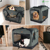VOUNOT Pet Carrier Bag Portable Foldable Dog Cat Travel Carrier Bag, 3 Entry Doors, Breathable Mesh and Padded Handles, L Grey - VOUNOTUK