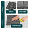 VOUNOT Decking Tiles Set of 11, Outdoor Deck Tiles, 30x30 cm, Anthracite