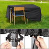 VOUNOT Garden Furniture Covers 135x135x73cm Waterproof Patio Set Cover Black - VOUNOTUK
