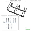VOUNOT Bike Stand Bicycle Parking Rack for 3 Bikes, Black