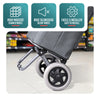 VOUNOT 59L Lightweight Shopping Trolley with 2 Wheels Grocery Cart, Grey