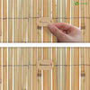 VOUNOT Natural Peeled Reed Fence 90x600cm with Fixing Clips Garden Panel Fence