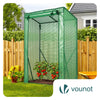 VOUNOT Garden Greenhouse w/Roll-Up Door, 135g/m² PE Cover, 100x50x150cm, Green