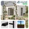 VOUNOT 4 Pack Metal Garden Arches for Climbing Plants, 140 x 37 x 240 cm, Black