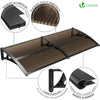 VOUNOT 200x80cm Front Door Canopy Porch Outdoor Awning, Patio Rain Shelter, Brown