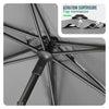 VOUNOT 270cm Garden Parasol, UV50+ Sun Umbrella w/Shoulder Carry Bag, Grey