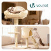 VOUNOT Cat Tree with Scratching Posts Multi - Level Cat Activity 112cm Beige