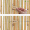 VOUNOT Natural Peeled Reed Fence 100x300cm with Fixing Clips Garden Panel Fence