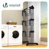 VOUNOT 4 Tier Large Retractable Clothes Airer w/ Wings, 190×64×170cm, Black Grey