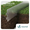 VOUNOT Galvanised Steel Lawn Edging, Metal Garden Edging Landscape Border, 100 x 18 cm, 20pcs