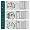 VOUNOT Safety Gate for Stairs 75-82cm, Pressure Fit Baby Gate, White