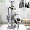 VOUNOT Cat Tree Tower with Space Capsule, Multi Level Cat Activity Center, Grey - VOUNOTUK