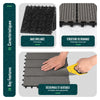 VOUNOT WPC Decking Tiles Set of 16, Outdoor Deck Tiles, 30x30 cm,Grey