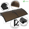 VOUNOT 200x80cm Front Door Canopy Porch Outdoor Awning, Patio Rain Shelter, Brown