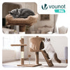 VOUNOT Cat Tree with Scratching Posts Multi - Level Cat Activity 112cm Brown