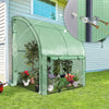 VOUNOT Lean to Wall Greenhouse with Zipped Roll-Up Door 200x100x180cm, Green