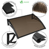 VOUNOT 100x80cm Front Door Canopy Porch Outdoor Awning, Patio Rain Shelter, Brown