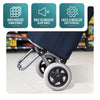 VOUNOT 59L Lightweight Shopping Trolley with 2 Wheels Grocery Cart, Navy Blue