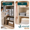VOUNOT 6 Pack Bedding Storage Bags, Foldable Sheet Organisers, Grey