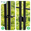 VOUNOT® 10 Pack Metal Garden Fence, 61 x 33 cm Decorative Edging, Black