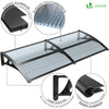 VOUNOT 200x80cm Front Door Canopy Porch Outdoor Awning, Patio Rain Shelter, Anthracite