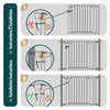 VOUNOT Safety Gate for Stairs 89-96cm, Pressure Fit Baby Gate, White