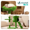 VOUNOT Cat Tree with Scratching Posts Multi - Level Cat Activity 112cm Green