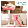 VOUNOT Cat Tree with Scratching Posts Multi - Level Cat Activity 112cm Pink