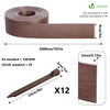 VOUNOT High flexible PE garden edging 20M x 8 CM with stakes, Brown