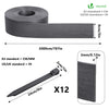 VOUNOT High flexible PE garden edging 20M x 8 CM with stakes, Grey