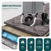 VOUNOT Folding Shopping Trolley on 6 Wheels, Aluminium Lightweight Shopping Cart, 55L Grey