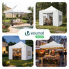 VOUNOT 3x3m Heavy Duty Pop Up Gazebo with 4 Sides Party Tent, White