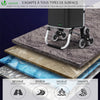 VOUNOT Folding Shopping Trolley, Aluminium Lightweight Shopping Cart 45L Black