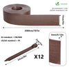 VOUNOT High flexible PE garden edging 20M x 13 CM with stakes, Brown