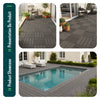 VOUNOT WPC Decking Tiles Set of 16, Outdoor Deck Tiles, 30x30 cm,Grey