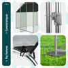 VOUNOT  Walk In Chicken Run Coop, Galvanised Poultry Cage, 300x200x200 cm